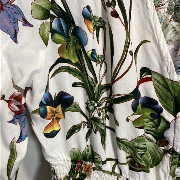 Tropical Floral Midi Sundress with Flutter Sleeves - Picture 3 of 11